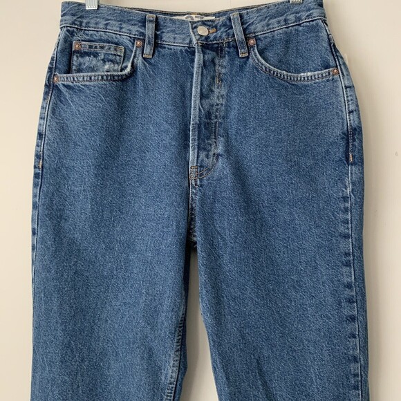 We The Free Jeans Women Size 27 Busted Knee Straight Leg - Picture 11 of 12